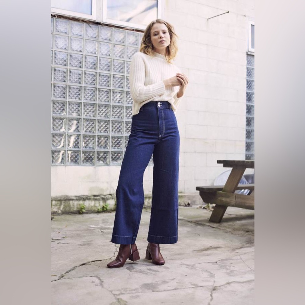 Shaina Mote Indigo Utility Denim Pant Size 10
